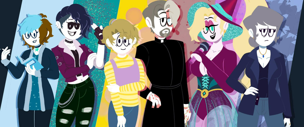 Introducing my ocs based on the world of Spooky Month created by SrPelo.