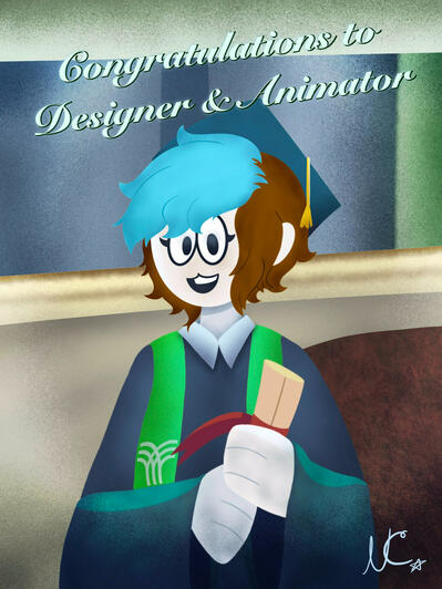 I graduated with a degree in Graphic Design and Digital Animation.